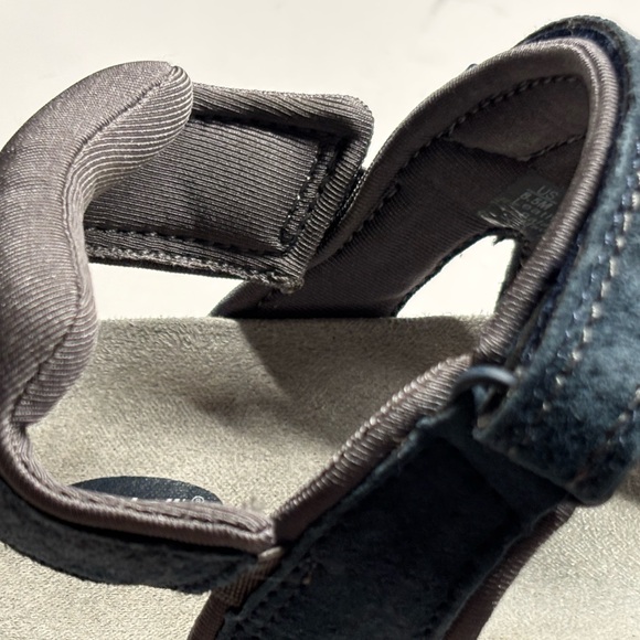 Dr Scholls Sandals Womens  8.5MAdelle Strappy Blue Leather Open Toe Hook & Loop - Picture 7 of 14